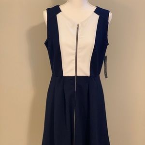 Tiana B navy/cream dress